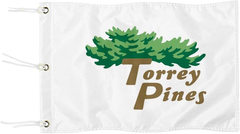 2BUT Torrey Pines Golf Pin PGA Flag Practic Putting Green Golf Flag For Backyard Garden Double-Sewn 600D Nylon Miniature Pin Flag (20"X13"Grommet) - Image 1